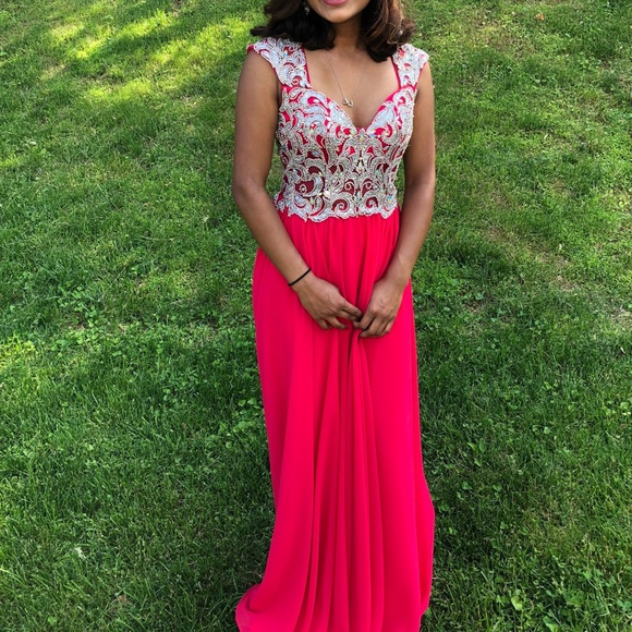 Hot Pink Prom Dress - Picture 4 of 5